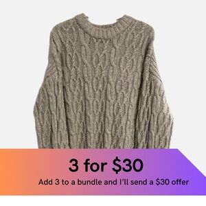 Divided H&M Chunky Cable Knit Sweater